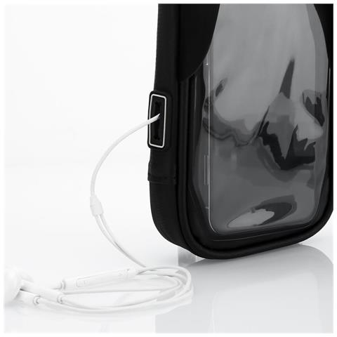 Borsa Da 6.0 Pollici Per Cellulare In Bicicletta In Nero - Borsa A Telaio Con Porta Cellulare Per Telefoni Cellulari Fino A 6 Pollici - Impermeabile Con Touchscreen, Parasole, Foro Per Le Cuffie - Foto 2