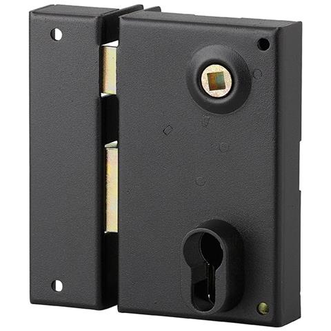 Serratura Verticale Da Applicare Per Cilindro Europeo, Quadro Maniglia, Sinistra, Asse 45mm, 73x125mm, Nero - - Foto 1