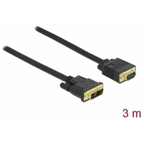 86750 Cavo E Adattatore Video 3 M Dvi Vga (d-sub) Nero - Foto 2