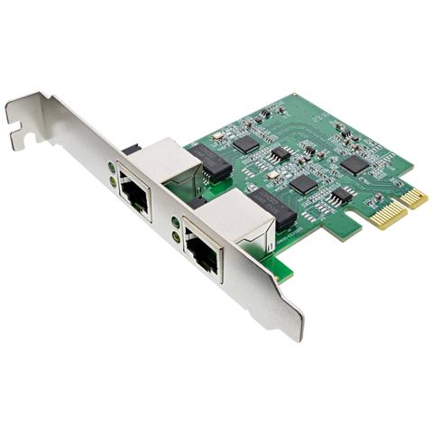 Scheda di rete Dual Gigabit, 1x RJ45 2,5Gb /s, PCIe x1, incl. LP - Foto 1