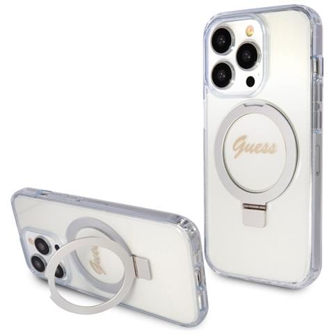 Cover Per Iphone 15 Pro Max Tpu Ring Stand, Trasparente - Foto 2