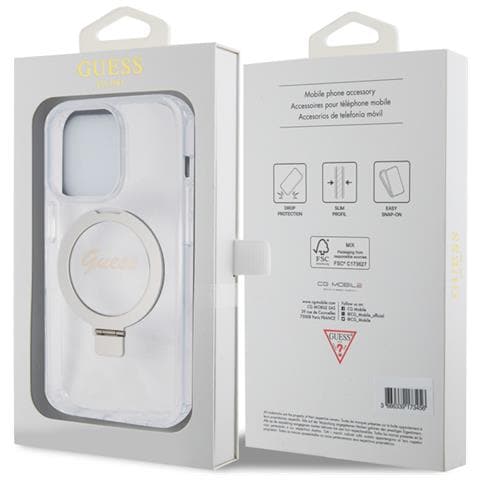 Cover Per Iphone 15 Pro Max Tpu Ring Stand, Trasparente - Foto 3