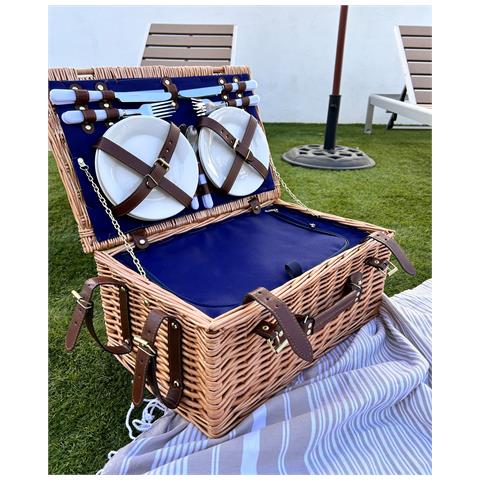 Cesto Da Picnic Crepes Legno Marrone - Foto 1