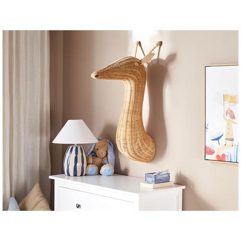 Decorazione Da Parete Rattan Chiaro 83 X 56 Cm Bananec - Foto 1