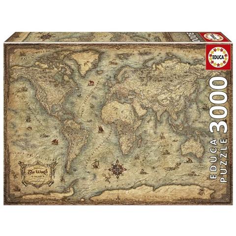 Puzzle Planisphere - 3000 Pezzi - Marchio Educa - Viaggi E Mappe - Foto 1