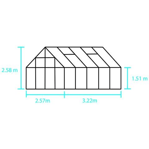 Serra Da Giardino Di 8,3 M² In Alluminio E Policarbonato Da 6 Mm + Base - 70917 + So1651 - Foto 4