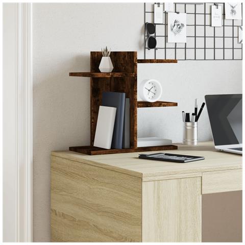 Organizer Scrivania Rovere Fumo 42x21,5x42 Cm Legno Multistrato - Foto 3