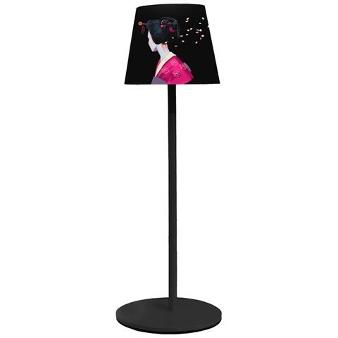 Lampada Da Tavolo Ricaricabile Alea Dulac - Nero - Metallo - 12x12x37 Cm - Foto 1