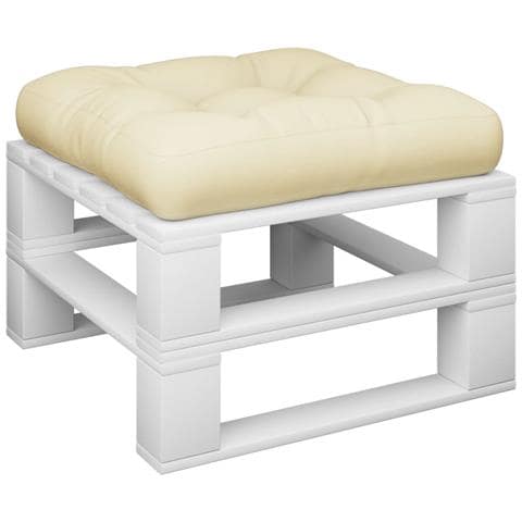 Cuscino Per Pallet Crema 50x50x12 Cm In Tessuto - Foto 3