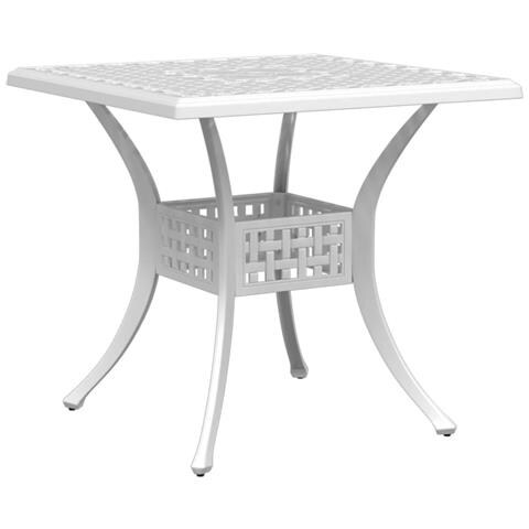 Set Da Pranzo Da Giardino 5 Pz Bianco In Alluminio Pressofuso - Foto 3