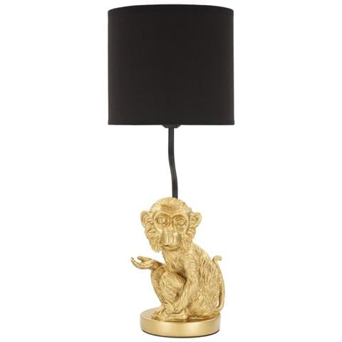 Lampada Da Tavolo Scimmia 6 - Nero - Poliresina - 20x20x51,5 Cm - Foto 1
