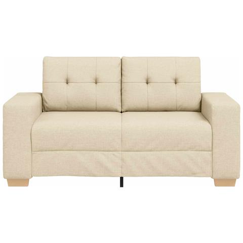 Divano Divanetto Crema 120 cm in Tessuto - Foto 2