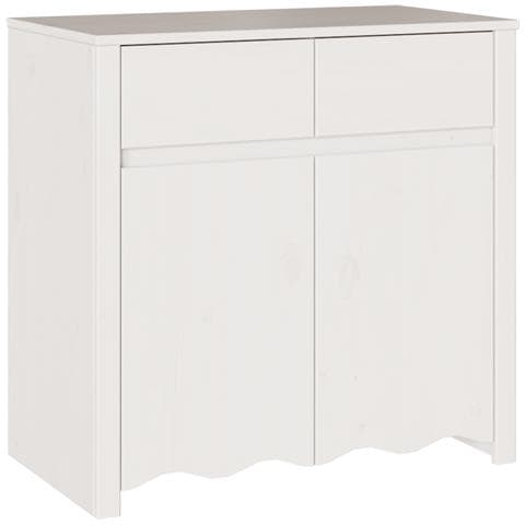 "Mobile da soggiorno ""DRAMMEN"" Bianco 79x43x75,5 cm Legno massello Pino" - Foto 1