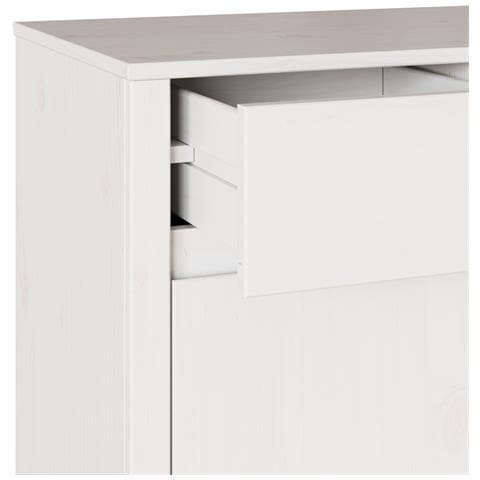 "Mobile da soggiorno ""DRAMMEN"" Bianco 79x43x75,5 cm Legno massello Pino" - Foto 9