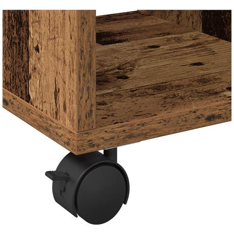 Tavolino  con ruote in legno vecchio 50x30x55 cm in legno ingegnerizzato - Foto 9