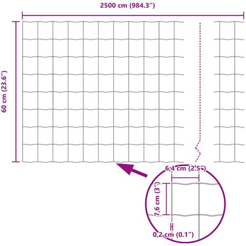 Recinzione Euro 0.6x25 m Acciaio Zincato - Foto 8