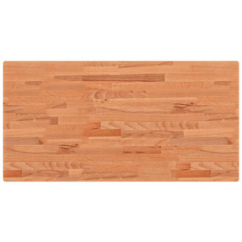 Piano Bagno 100x50x4 cm in Legno Massello di Faggio - Foto 1