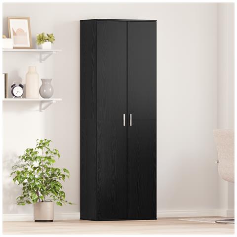 Armadio Alto Rovere Nero 60x35x180 cm Legno Ingegnerizzato - Foto 2