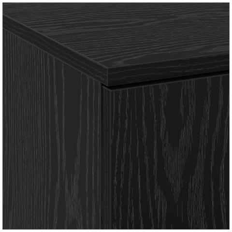 Armadio Alto Rovere Nero 60x35x180 cm Legno Ingegnerizzato - Foto 9