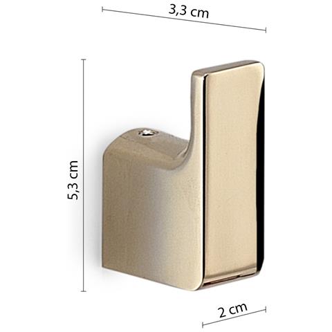 2 Appendiabiti Da Muro In Ottone E Cromall Pi27 Serie Pirenei Oro - Foto 2