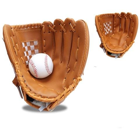 Guanto Da Softball E Hockey In Pelle Pu Ispessita Per La Protezione Delle Mani Brown L - Foto 2