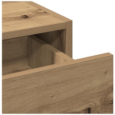 Tavolo da Toeletta Appeso al Muro Rovere Artigianale 100x40x70 cm - Foto 9