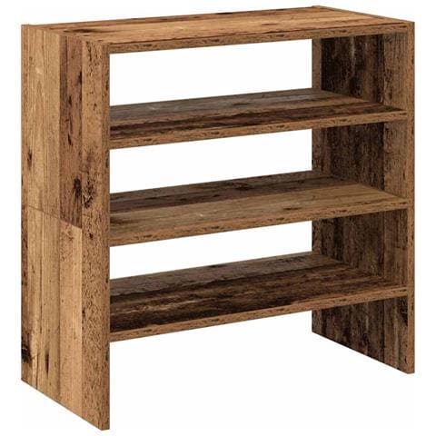 Scarpiere 2 pz Impilabili Legno Antico 60x30x30,5 cm - Foto 1