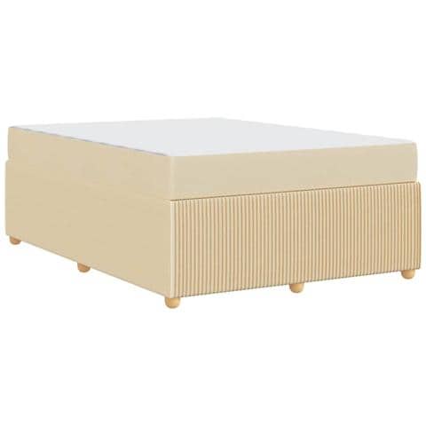 Struttura letto con materasso Crema 140 x 200 cm Tessuto - Foto 9