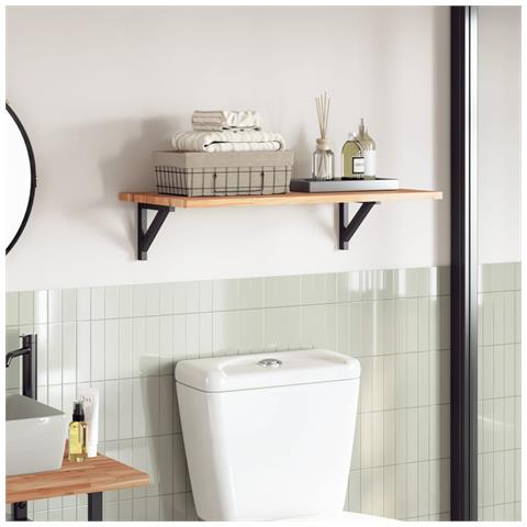 Piano Tavolo Rettangolare 100x40x2 cm Legno Massello di Acacia - Foto 2