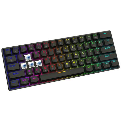 BLACKOUT X2 BLUE tastiera Gaming USB QWERTY US International Nero - Foto 2