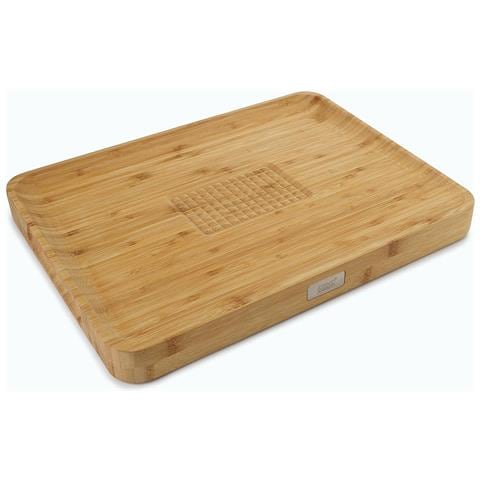 Tagliere Cut And Carve In Bambù Per Preparazione Alimenti Con Scanalatura Per Liquidi Base Antiscivolo Ecologico Resistente E Facile Da Pulire - Foto 2