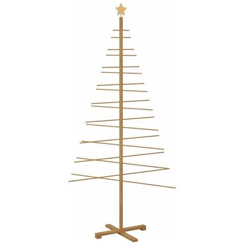 Albero di Natale in legno con supporto Marrone 210 cm Bambù - Foto 1