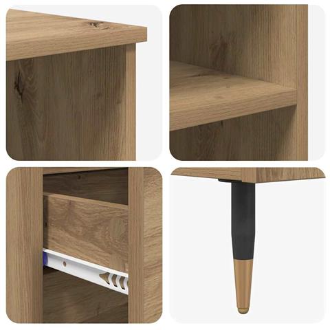 Credenza Rovere artigianale 40 x 36 x 110 cm Legno multistrato - Foto 9