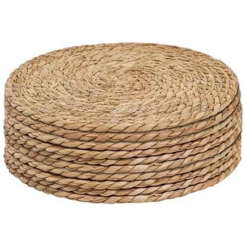 Set Di 12 Sottobicchieri Rotondi In Alghe Marine - Tovagliette Intrecciate Resistenti Al Calore 12 Cm - Foto 1