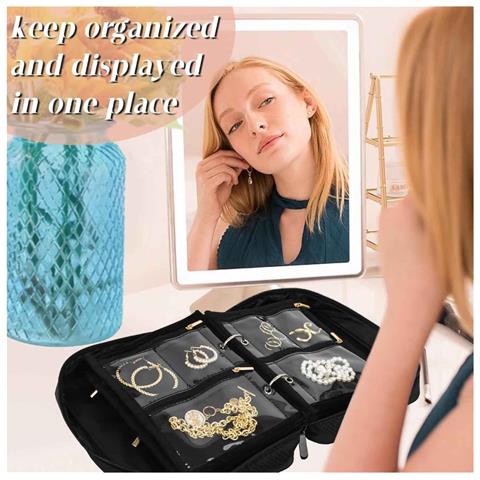 Custodia Portatile Da Viaggio Per Gioielli - Organizer A Libro Con Tasche Trasparenti In Pvc - Foto 4