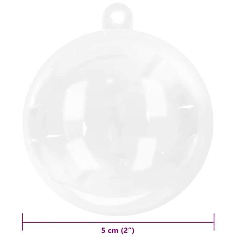 Set di Palle di Natale 200 pcs Trasparente Ø 5 cm - Foto 8