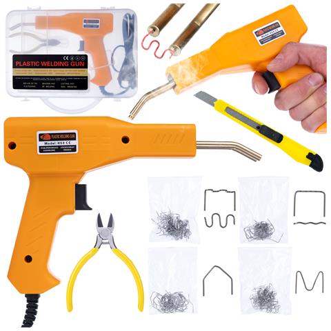 Zszywacz Per Plastica - Set Con 200 Zszywek | 50w, 750°c, 230v | Riparazioni E Montaggi Plastici, Design Ergonomico - Foto 1