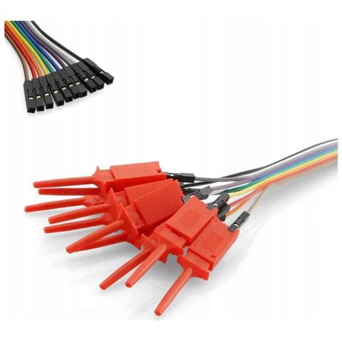 Cavi Con Pinze 30cm Per Analizzatore Logico - Set Di 10 | Lunghezza 30cm, Terminali Femmina | Test E Diagnostica Circuiti Digitali - Foto 1