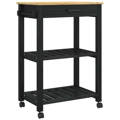 Carrello da Cucina MONZA Nero 60 x 40 x 88,5 cm - Foto 1
