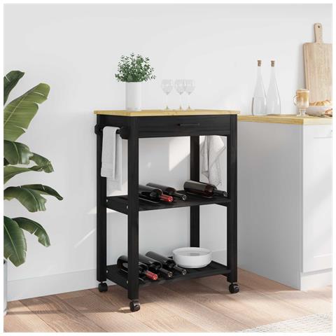 Carrello da Cucina MONZA Nero 60 x 40 x 88,5 cm - Foto 2