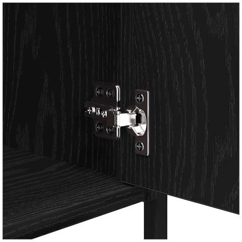 Armadio da Notte Rovere Nero 40 x 42 x 60 cm Legno multistrato - Foto 9