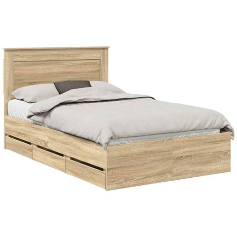 Struttura del letto con cassetto Rovere Sonoma 120 x 190 cm - Foto 1