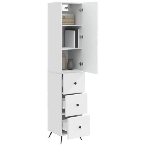 Set di armadi 2 pcs Bianco Lucido 34,5 x 34,5 x 90 cm - Foto 2