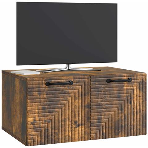 Mobile Porta TV da Muro Rovere Fumo 59,5 x 41 x 30 cm - Foto 2