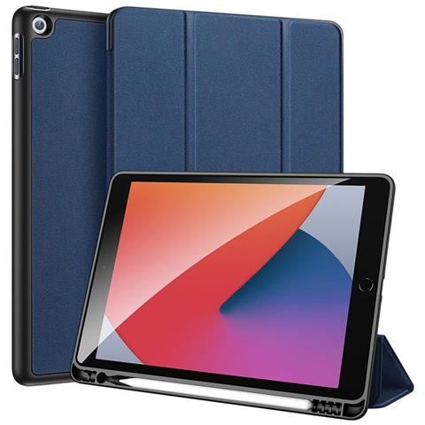 Cover per iPad 10.2 (2021) / (2020) / (2019) - Pelle /PU, Blu - Foto 1