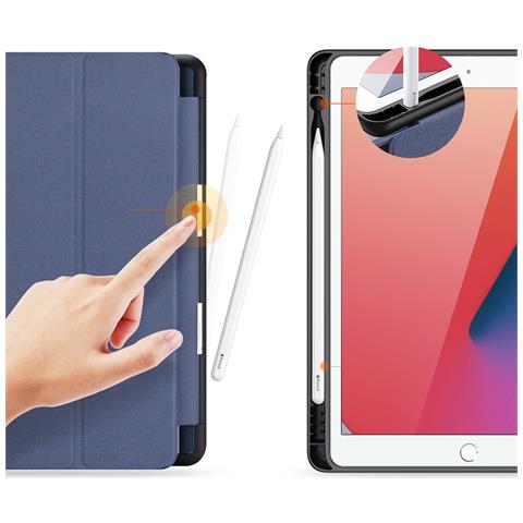 Cover per iPad 10.2 (2021) / (2020) / (2019) - Pelle /PU, Blu - Foto 4