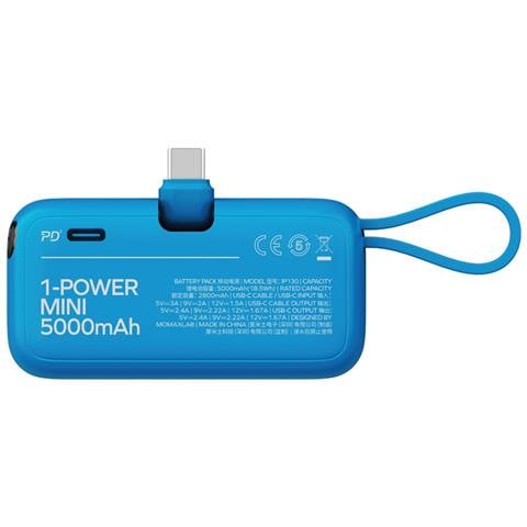 Power Bank - Blu, 5000 mAh, 20W - Foto 4