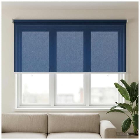 Tenda a Rullo Esterno Blocco UV 90% Blu 140 x 140 cm HDPE - Foto 2