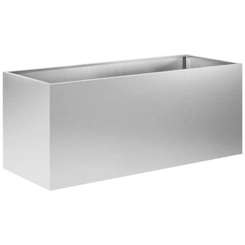 Vaso da giardino Argento 100 x 40 x 40 cm Acciaio zincato - Foto 1