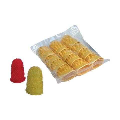 conf. 12. Ditale in gomma. Giallo. diam 21mm grande 374G - Foto 1